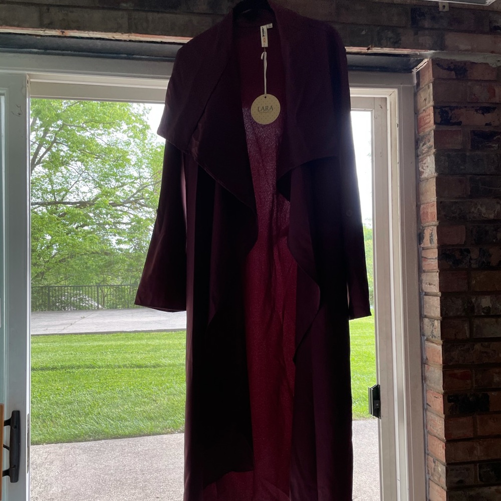 Burgundy kimono jacket